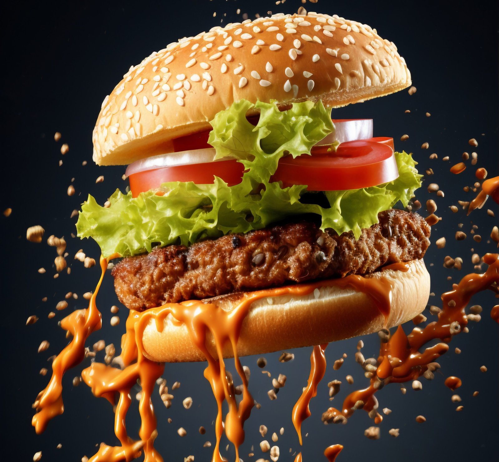 delicious burger with fresh ingredients 1 scaled